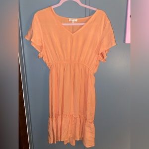 BEAUTIFUL ORANGE BABYDOLL DRESS